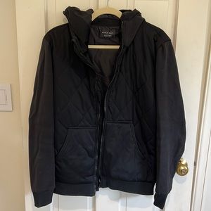 Zara Man black hooded jacket size M (fits like size S)